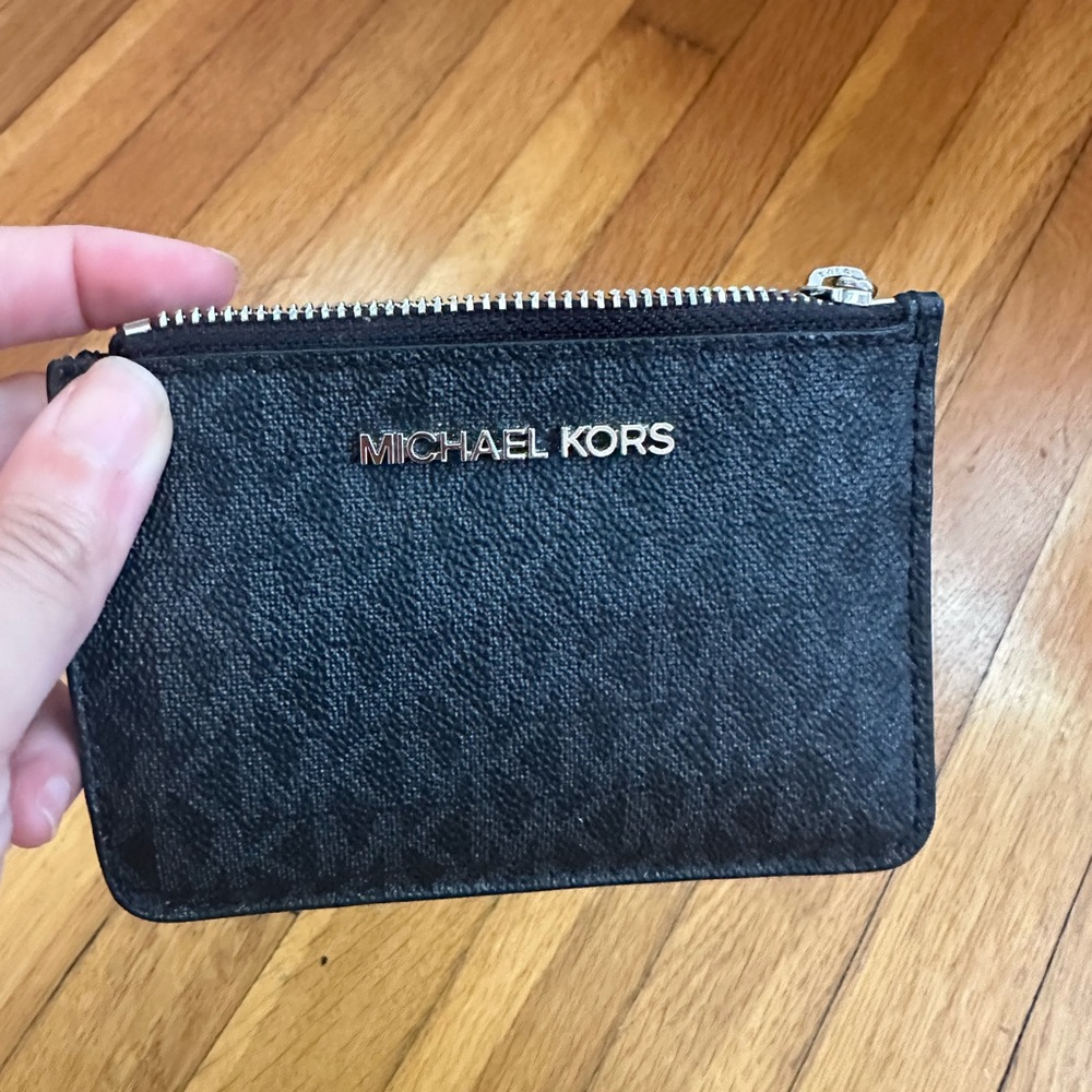 Michael Kors Black Zip Card Case